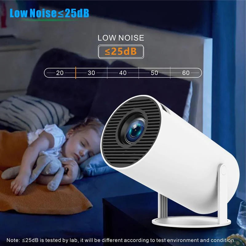 Portable Bluetooth-Compatible  Projector with Remote Control for Indoor and Outdoor